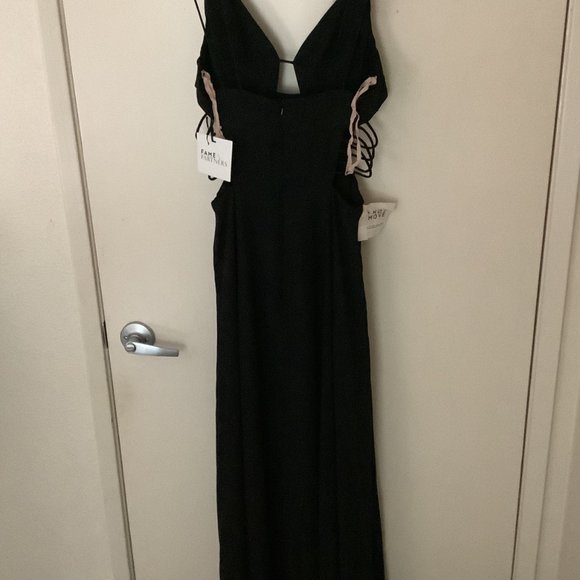 Fame and Partners Black Cutout Dress, US6